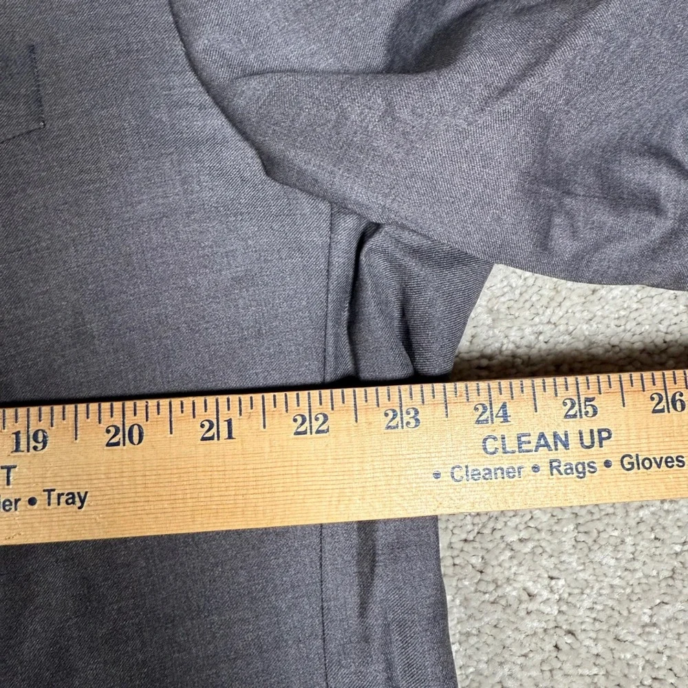 Samuelsohn Colombo Icewool 150's Wool Garner Dark Gray Suit Jacket Size 48L READ